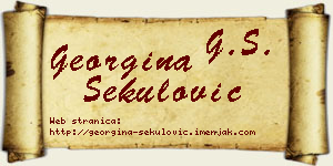 Georgina Sekulović vizit kartica